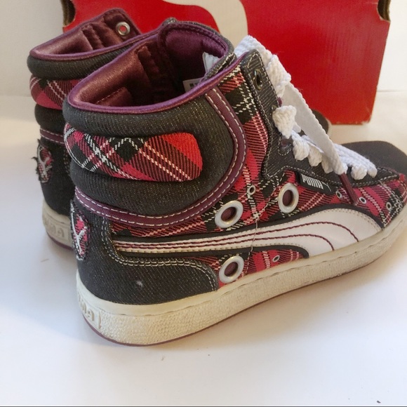 First round plaid; high top Puma; Size 5.5 - Picture 8 of 8